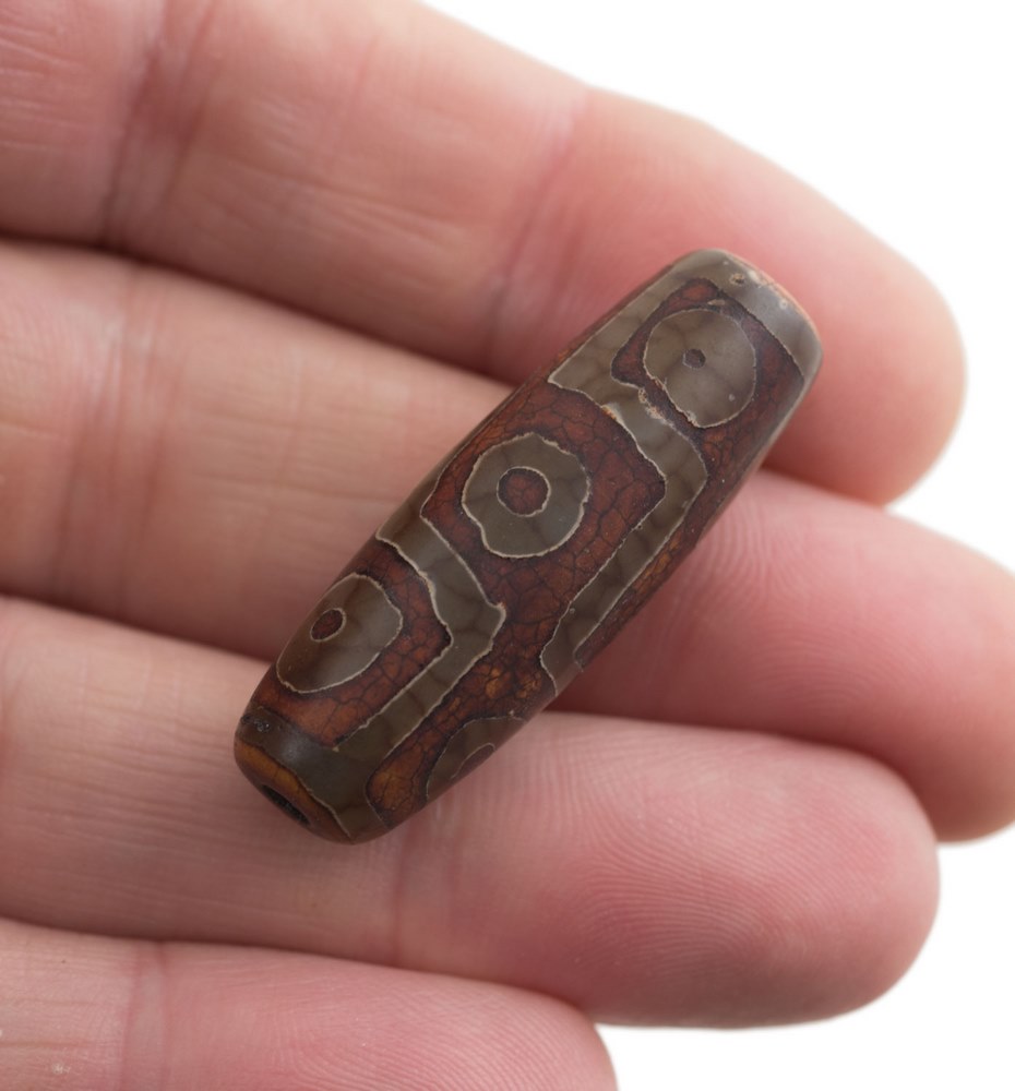 Perle DZI (ZEE) En Agate Rubanée Du Tibet / Himalaya Népal - Amulette Occasion