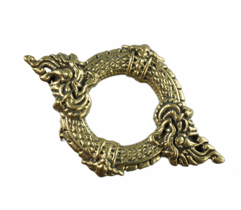 Collier Pendentif Serpent Ouroboros - Bronze - Longueur 51 Cm - Talisman Spirituel - Neuf Avec étiquettes