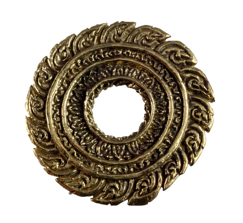 Amulette Talisman En Laiton - Gravée "Croire, Espérance, Amour", Avec étiquettes, Porte-bonheur